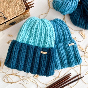 MERINO BEANIE // Double Brim // Soft & Warm // Natural Yarns // All sizes // Hand Knitted Winter Hat // Cozy