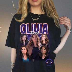 Personalized Vintage 90s Olivia Benson Tshirt, Olivia Benson Shirt, ELLIOT Stabler Law And Order SVU Vintage Tshirt,