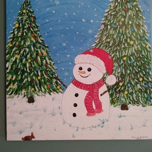 Christmas in the Woods -- 20&quot; x 24&quot; Original Art: Acrylic on Canvas