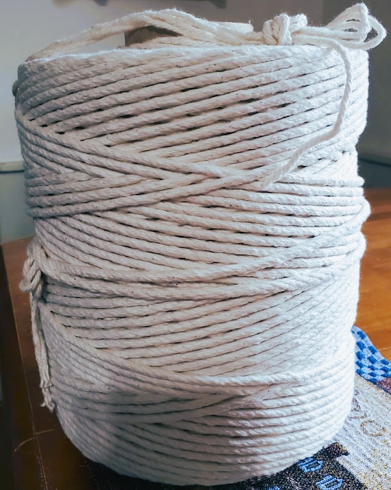 Superior Cotton Rope, 4ply 1/4 Inch, DIY, Crafting, Bird Toy Making, Sold  in 20 Foot Sections 