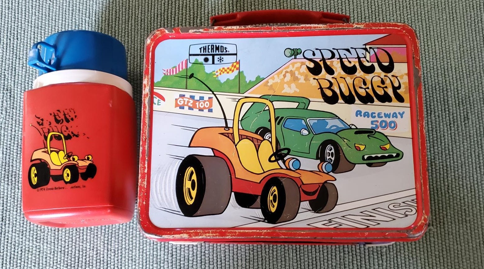 Speed Buggy Vintage Metal Lunchbox With Thermos, Not a Bird Toy - Etsy