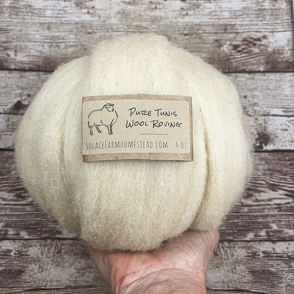 Tunis Roving - SE2SE Rare Sheep Breed Roving by the Ounce or Pound