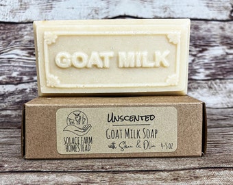 Unscented Goat Milk Soap: Vegetarian Friendly Soap for Sensitive Skin