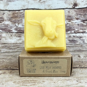 Goats Milk Shampoo, Solid Shampoo Bar with Tallow, Lard + Duck Egg Yolks, Honey and Argan Oil, for Hair and Dry, Mature or Sensitive Skin