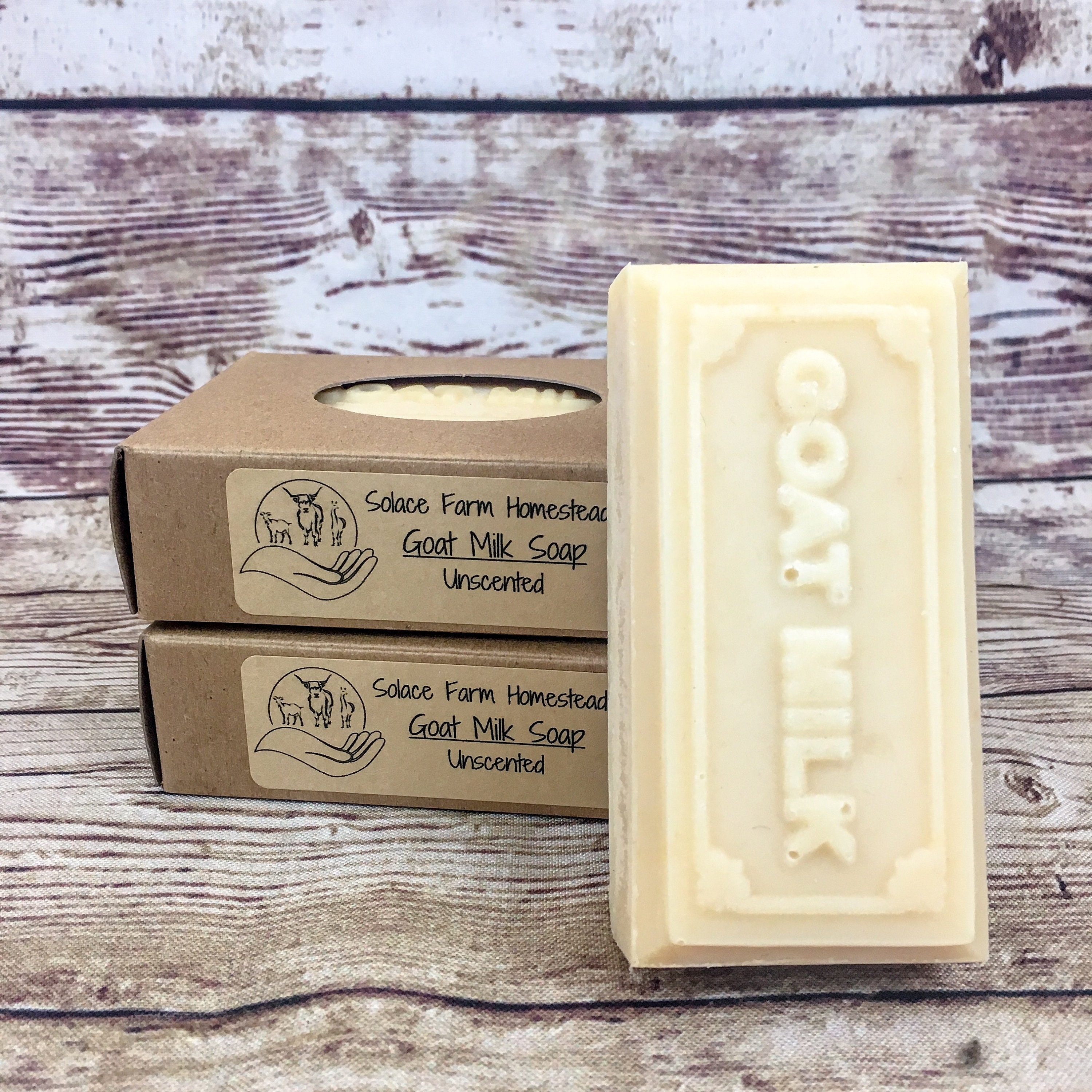 Unscented Handmade Goat Milk Soap - Fragrance-Free, All-Natural Handc…