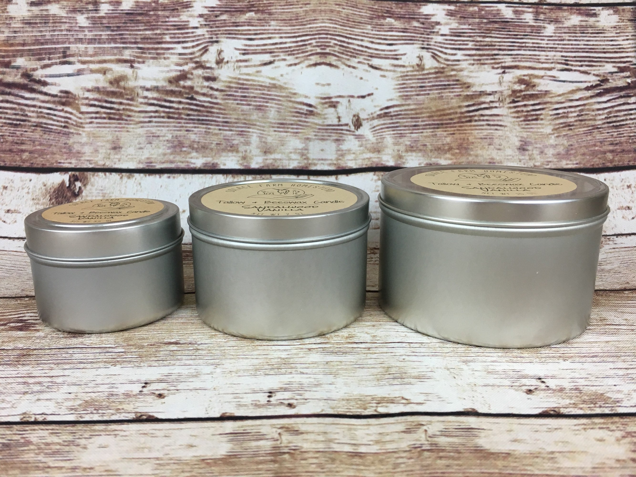 Tallow and Beeswax Candle Wooden Wick Candle With Etsy