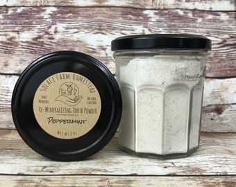 Natural Mineral Tooth Powder with Calcium and Trace Minerals, 4 and 8 oz