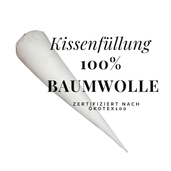 Bio-Baumwoll Kissenfüllung für die Schultüte - Inlett - zertifiziert nach ÖkoTex100, kontrolliert biologoische Anbau