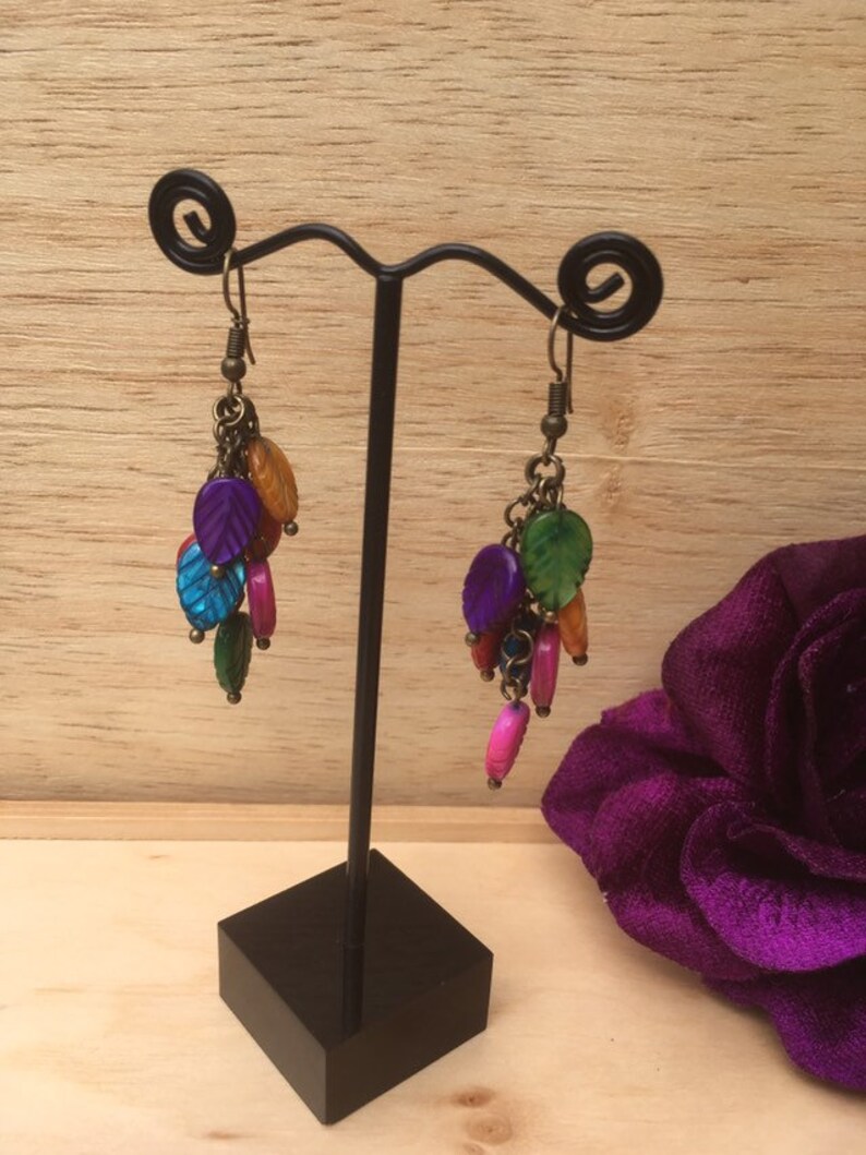 Multicolour Leaf Earrings
