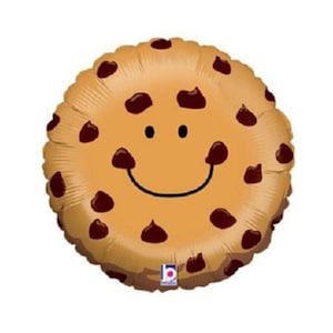Globo gigante de galleta de aluminio de 53 cm, decoración para fiesta de comida chatarra, leche y galletas, decoración para fiesta de adolescentes