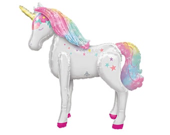 Single Source Party Supplies Rainbow Unicorn Shape Mylar/Foil Balloon twtdream unicorn-001