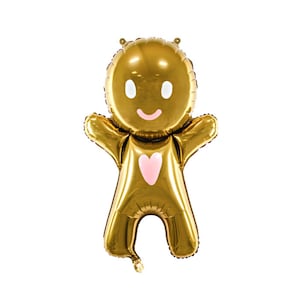 Gingerbread Man Balloon, Christmas Party Balloon Decorations, Kids Festive Holiday Party Décor, Christmas Foil Balloons