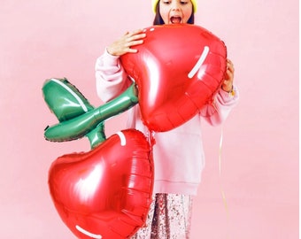 34" Cherry Balloon, Teen Birthday Party Balloons, Cherry Decoration Balloons