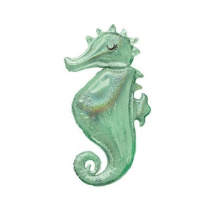 38&quot; Jumbo Size Seahorse Balloon, Under The Sea Party Foil Balloon, Mermaid Girls Birthday Party