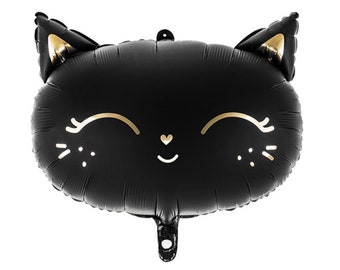 19&quot; Cat Foil Balloon, Giant Black Cat Animal Balloons Birthday Party Décor