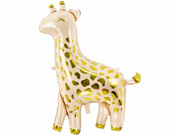 45" Large Foil Giraffe Balloon, Safari Party Animal Balloons, Zoo Party, Wild One 1st Birthday Kids Party Decorations