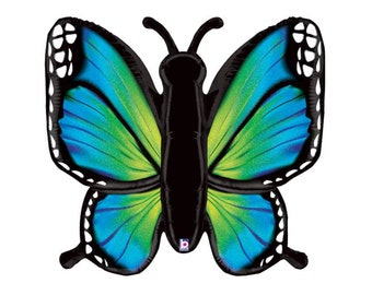 46" Jumbo Butterfly Mylar Balloon, Butterfly Birthday Fairy Garden Décor, Butterfly Baby Shower