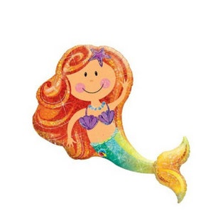 38&quot; Jumbo Mermaid Balloon Girls Birthday Party Decorations