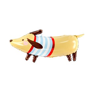 Jumbo Dachshund Balloon, Giant Puppy Mylar Balloon, Puppy Pawty Dog Themed Birthday Party Decorations, Puppy Dog Party Decor, Weiner Dog image 2