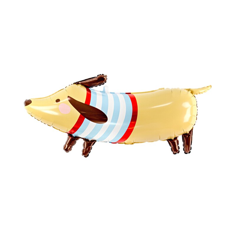 Jumbo Dachshund Balloon, Giant Puppy Mylar Balloon, Puppy Pawty Dog Themed Birthday Party Decorations, Puppy Dog Party Decor, Weiner Dog image 2