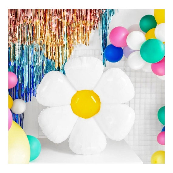 Daisy Foil Balloon, Girls Birthday Party Decorations, Daisy Flower Balloon, Floral Party Decorations