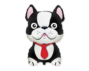 Jumbo French Bulldog Dog Foil Balloon, Animal Birthday Decorations, Puppy Party Dog Birthday Supplies
