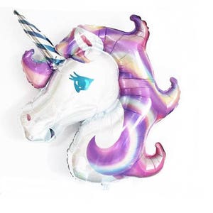 Unicorn Party Marble Balloons, Purple Pink Baby Shower Decorations, Tie Dye Birthday Balloons image 2