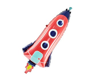 45" Rocket Space Party Balloon, Birthday Party Balloon, Children's Space Party, Boys Birthday Party