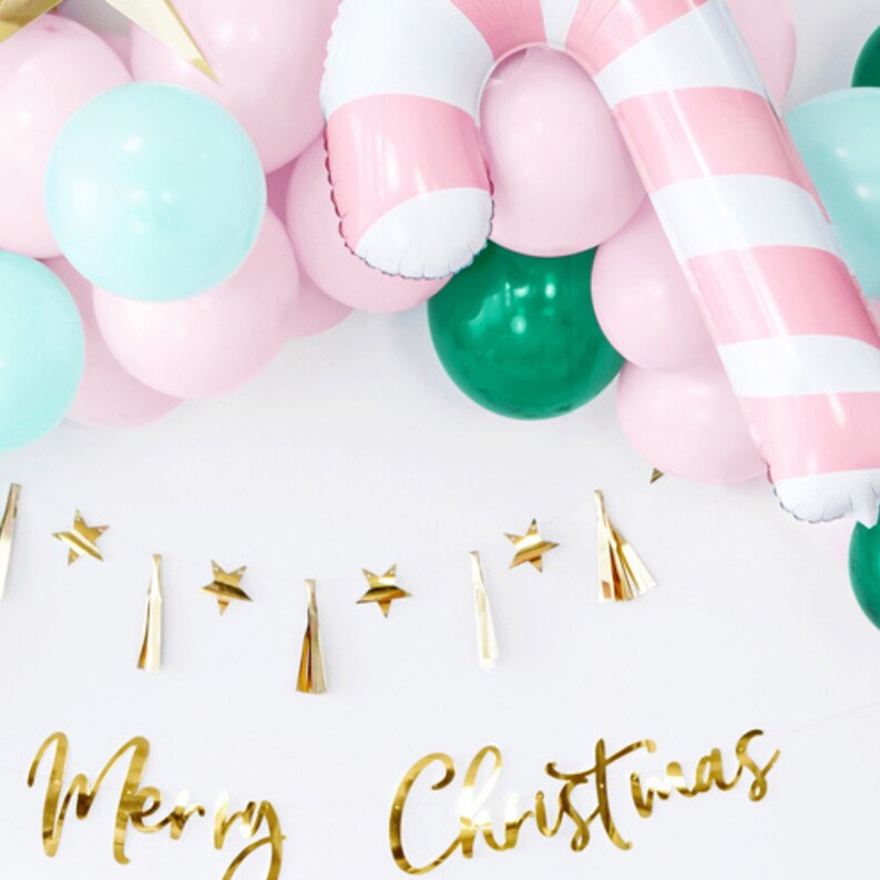 Pink Candy Cane Balloon Candyland Party Decorations Pastel Etsy