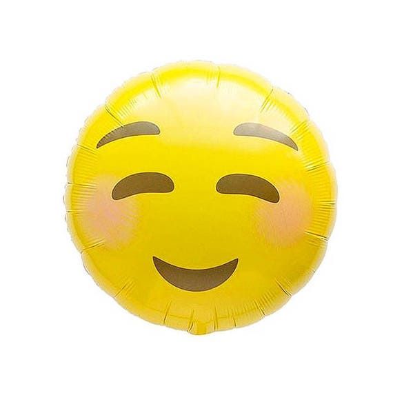 Blush Emoji Balloonbirthday Decor Birthday Balloon Emoji Etsy