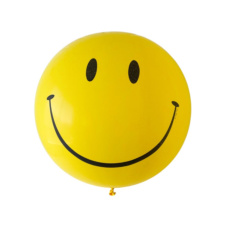 36 Inch Smiley Face Balloons Yellow Happy Face Party Balloons - Etsy