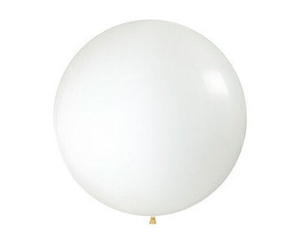 Jumbo White Latex Balloon, Wedding Party Decor, White Baby Shower Decorations