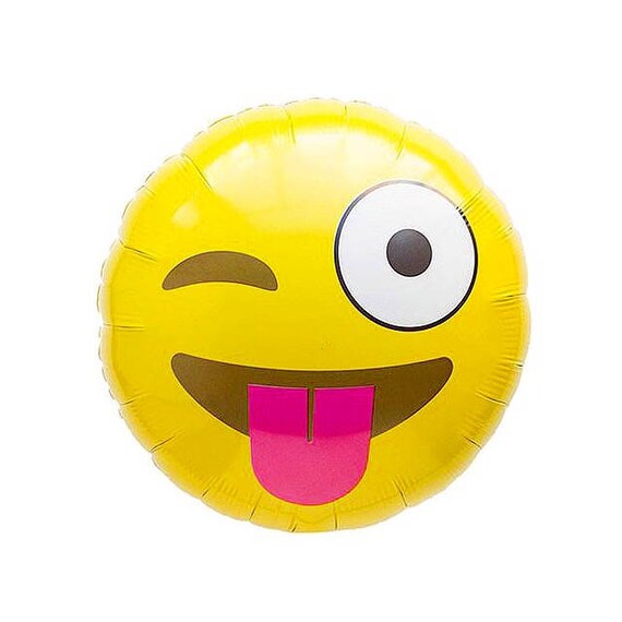 Tongue Emoji Balloonbirthday Decor Birthday Balloon Emoji Etsy