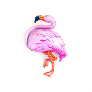Pink Flamingo Party Balloon, Beach Party Decorations, Summer Pool Party Decor, Pink Birthday Balloon