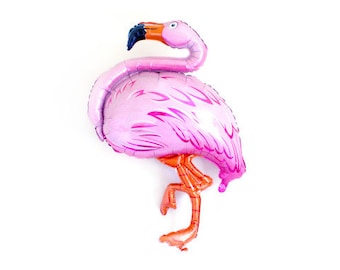 Pink Flamingo Party Balloon, Beach Party Decorations, Summer Pool Party Decor, Pink Birthday Balloon