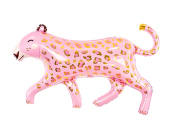 Palloncino leopardato rosa da 40", palloncini per feste di compleanno a tema safari, palloncini giungla, palloncini animali, decorazioni per feste di compleanno
