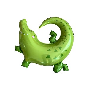 34&quot; Safari Alligator Balloon, Safari Themed Birthday Party Balloon, Party Supplies, Wild One Birthday Party Theme, Birthday Decorations