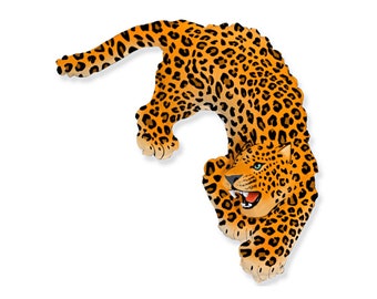 Jumbo Leopard Balloon, Safari Party Animal Balloons, Wild One Party Decorations, Kids Party Décor, Girls Boys Birthday Party