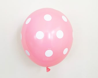 Pink and White Polka Dot Balloon, Baby Shower Decorations,1st Birthday Party