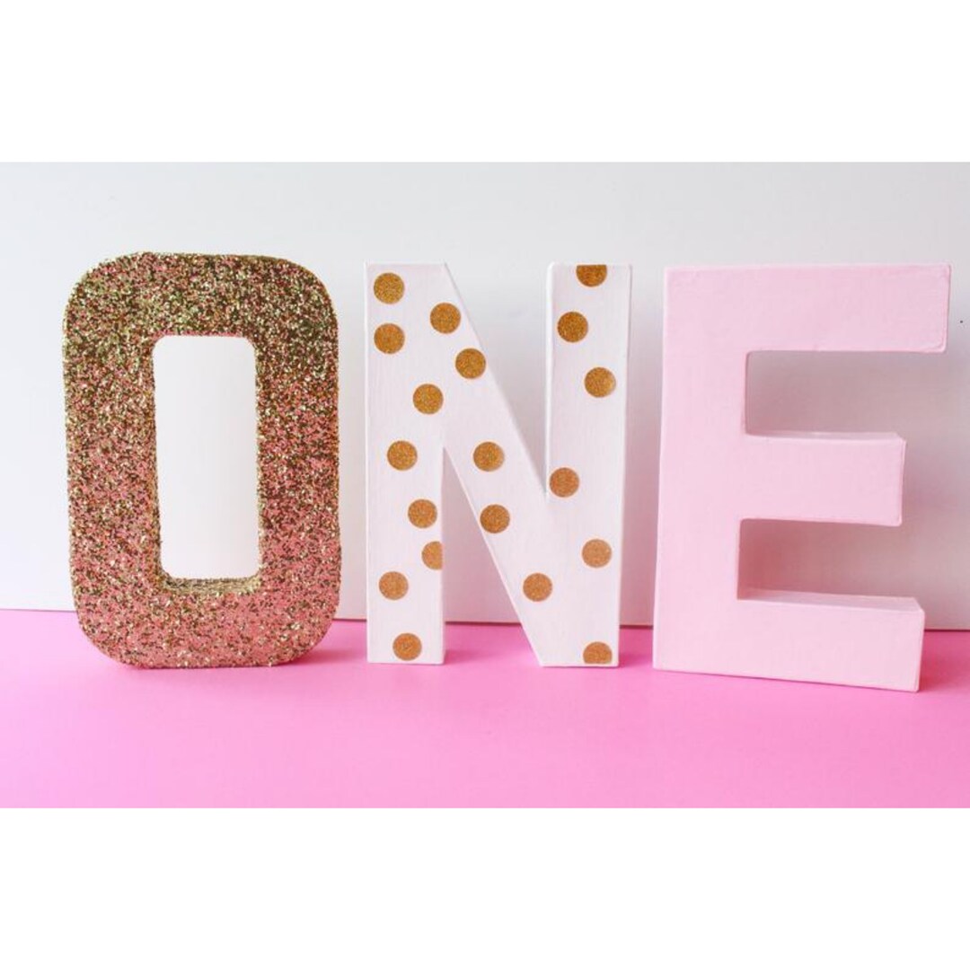 Girls Number One 1st Birthday Sign Party Decor, Birthday Photo Prop