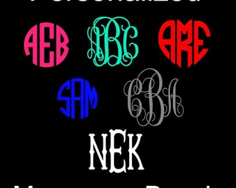 Personalized Monogram Decal | Small Vinyl Initial Decal | Personalized Monogram Sticker | Round Monogram Decal | Simple Monogram Decal