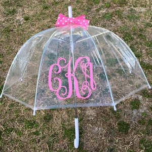 34&quot; Kids Monogram Umbrella, child monogram umbrella, birthday present, flower girl gift