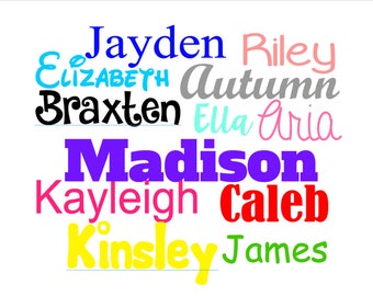 Laptop Name Decal- Name Decal - Vinyl Name Decal  - Custom Name Decal  - Name Label - Personalized Name Decal - Word Decal-