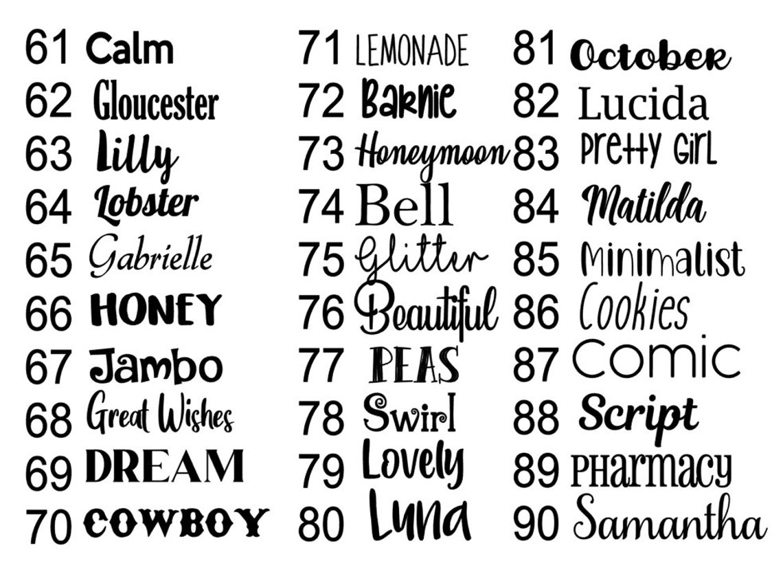 Custom Vinyl Decal Lettering Etsy