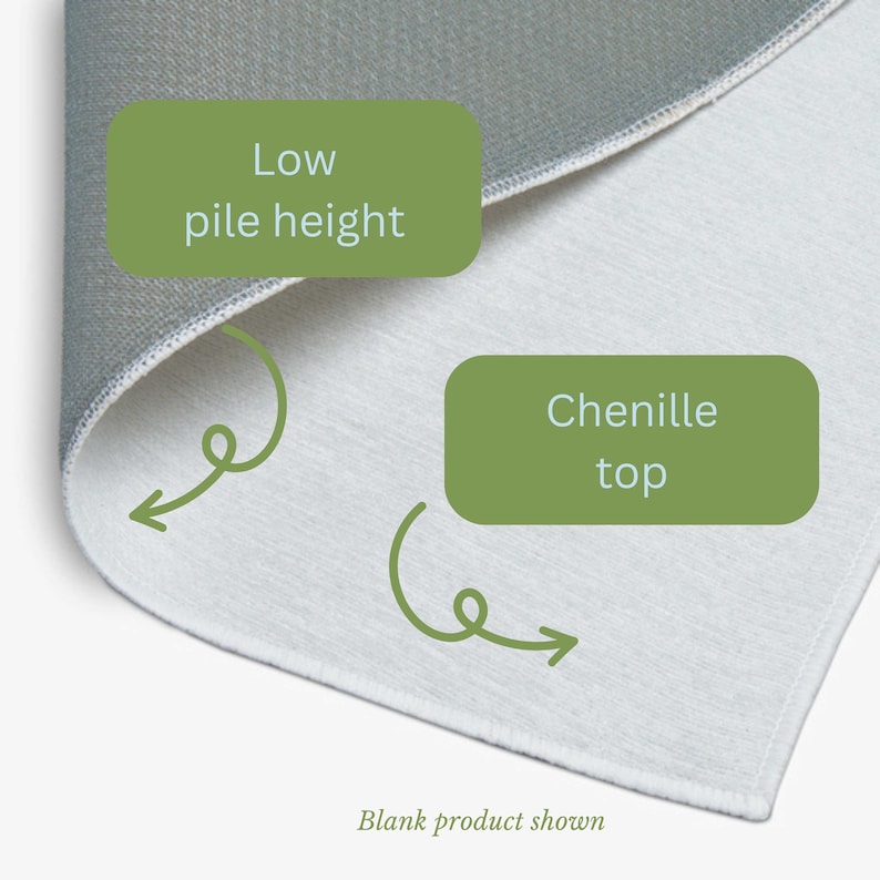 Low pile height
Chenille top