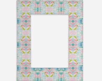 Blue, Green & Pink Snowdrops Picture Frame 5x7 | Dorm Decor for College Girls | Home Apartment Decor | Gift for Her