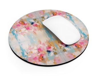 Blue & Pink Sugar Plum Mouse Pad | Preppy and Cute Mouse Pad | Tech Gift for Girls | Tech Accessories