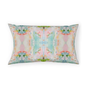 Blue, Pink & Green Butterfly Sanctuary Pillow Sham | Standard and King Sizes | Home Decor | Bedding