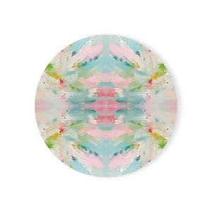 Sottobicchiere/Sottobicchiere con motivo pagoda blu, verde e rosa / Decorazione per la casa / Regalo per donne