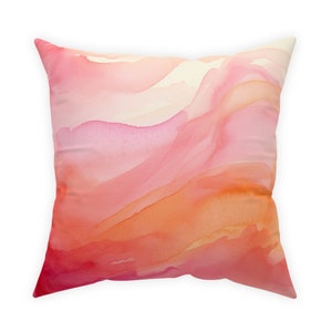 Pink & Orange Winds Pillow | Dorm Decor for College Girls | Home Decor | Throw Pillows for Couch